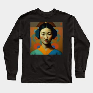 Asian Abstract #9 Long Sleeve T-Shirt